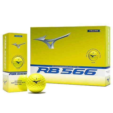 Hộp 12 bóng golf RB566 2 lớp màu vàng 2024 5NJBM3235012P | Mizuno