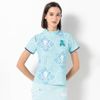 Áo thun nữ cổ tròn tay ngắn Victoria Mock Neck MLW-4B-AA05 Sax | MARK