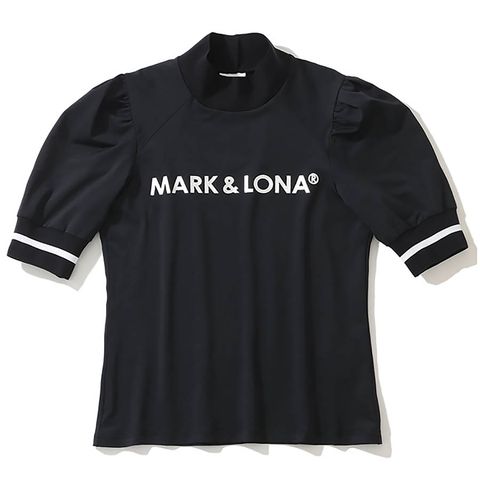 Áo thun nữ cổ tròn tay ngắn Med Puffy MLW-4B-AA07 Black | MARK & LONA