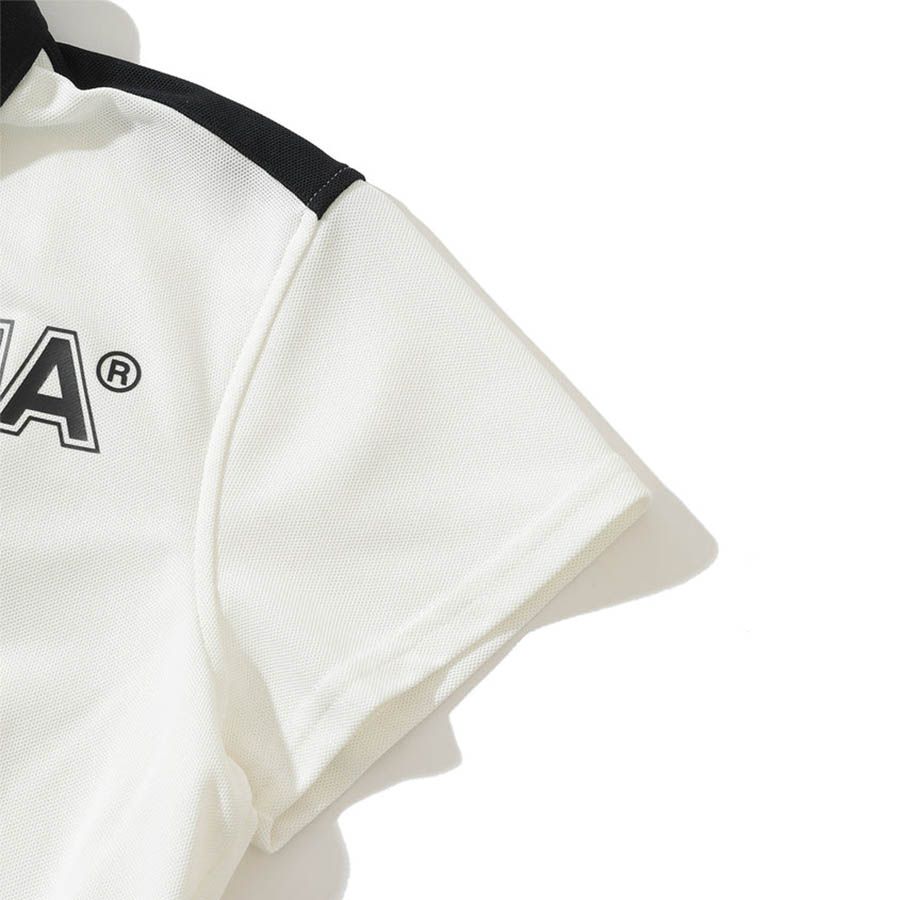 Áo golf nữ tay ngắn Draw Zip MLW-4B-AP04 White | MARK & LONA