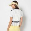 Áo golf nữ tay ngắn Draw Zip MLW-4B-AP04 White | MARK & LONA