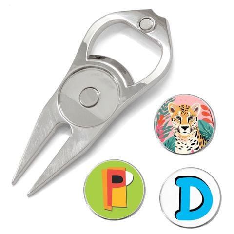 Dụng cụ sửa cỏ Divot Kim loại kèm Marker in hình tùy chọn | OEM