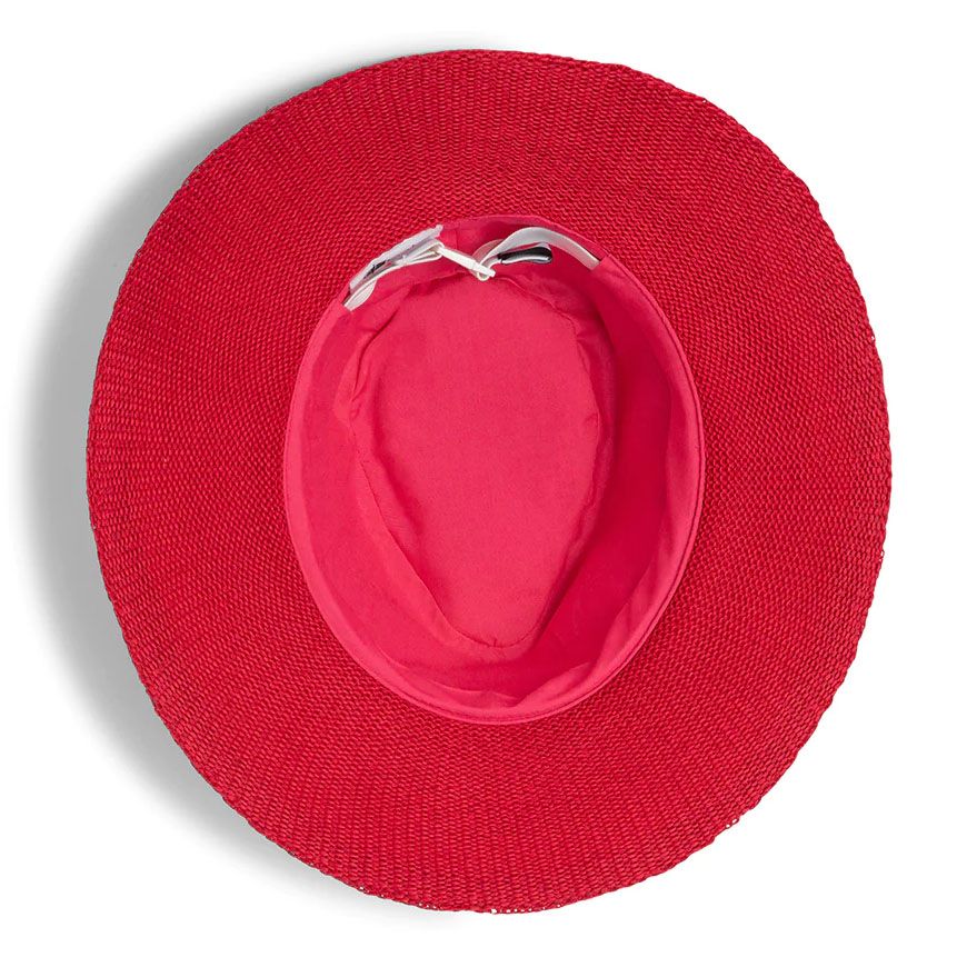 Mũ golf nữ rộng vành ASTON FEDORA Hat Ball Marker MIX RED/RED | Evoke