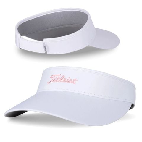 Mũ nửa đầu SUNDROP Visor nữ TH20VWSDL-16 Trắng Đỏ | Titleist