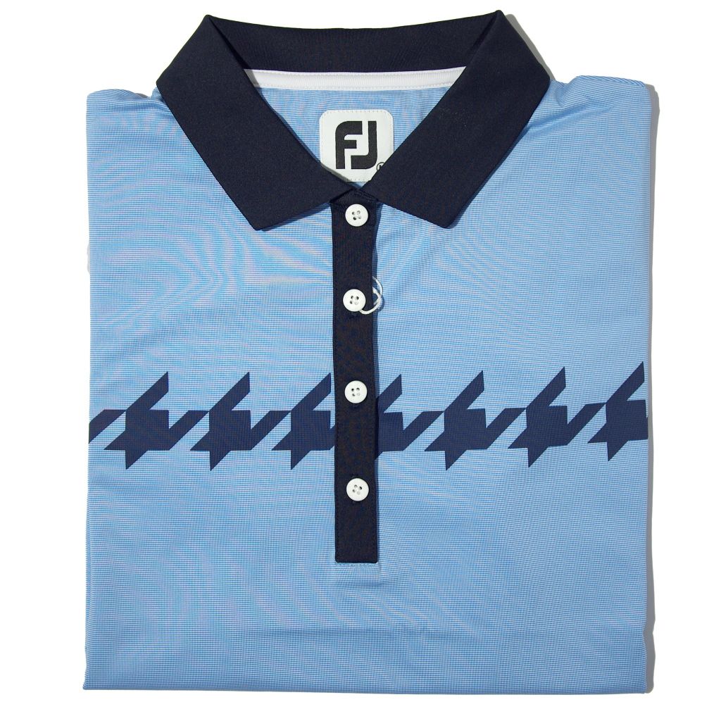 ÁO FOOTJOY CAP SLEEVE HOUNDSTOOTH PRINT 87346 BLUE S (F)