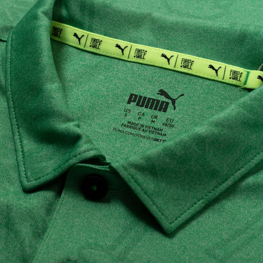 Áo golf nam tay ngắn PUMA 59954902 First Mile Flash Polo Amazon Green