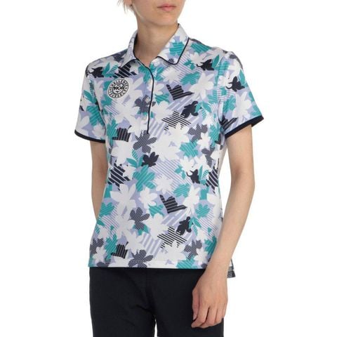 Áo golf nữ tay ngắn E2MA220572 QUICK DRY DIGITAL FLOWER POLO | Mizuno