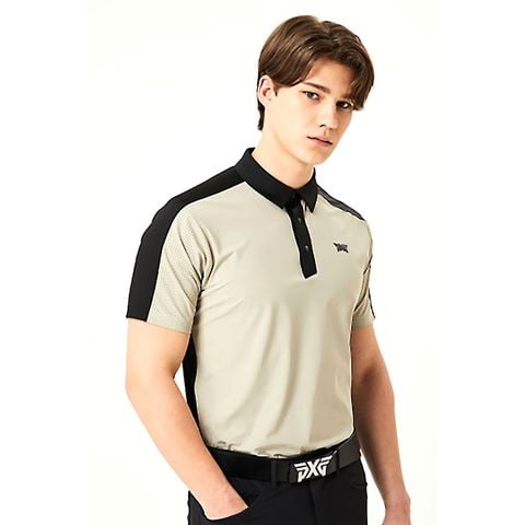 Áo golf tay ngắn nam SM COLOR BLOCKED PERFORATED PIMPM223305 | PXG