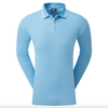 Áo golf nam tay dài LIGHTWEIGHT PIQUE SUN PROTECTION, KNIT COLLAR 82254 TRUE BLUE/WHITE | FootJoy