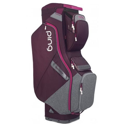 Túi gậy golf BAG,ASSEMBLED,TRAVERSE 214 DS GARNET/HEATHER GREY/MAGENTA 35463-109 | PING