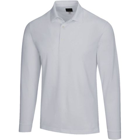 Áo golf nam tay dày G7S22K980_SKGY LONG SLEEVE FREEDOM PIQUE POLO - Gray | Greg Norman