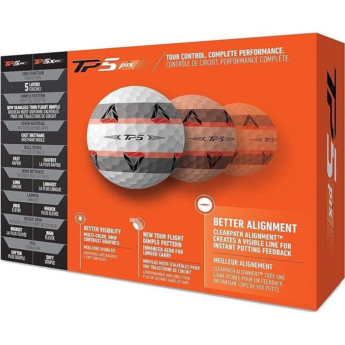 Hộp 12 bóng golf TP5 PIX 2.0 GLB (2021) | TaylorMade | SALE THÁNG 5.20