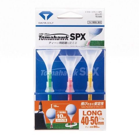 Tee golf nhựa 80mm hình Phễu Tomahawk SPX TE 505 Long Japan | Daiya