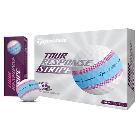 Hộp 12 bóng golf Tour Response STRIPE BLUE/PINK | Taylor Made