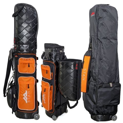 Túi gậy golf form cứng có bánh xe 9039-02 BLACK/ORANGE | Stan