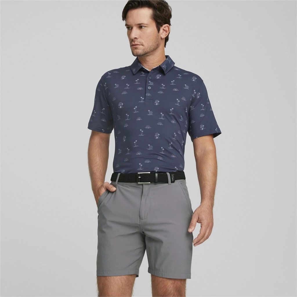 Áo golf nam tay ngắn PUMA 53875602 Cloudspun Horizons Polo Navy Blazer