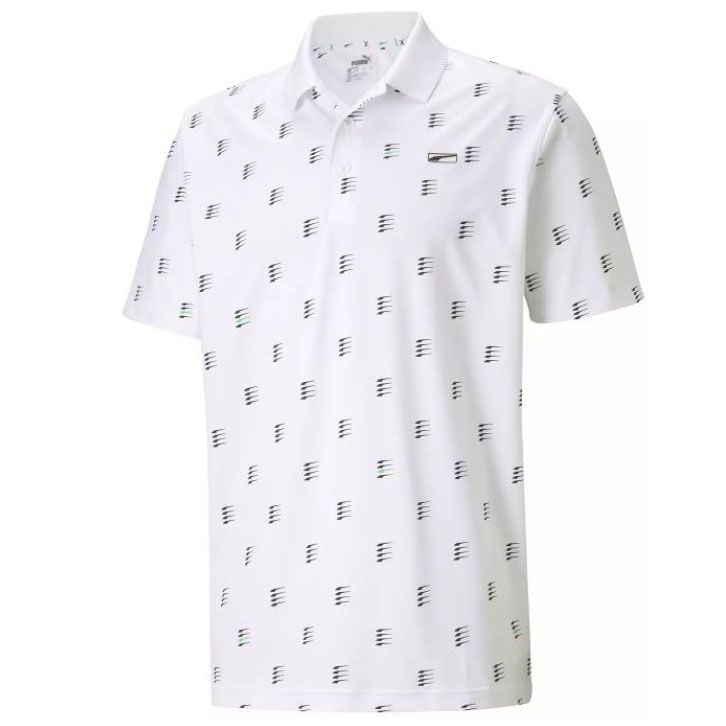 Áo golf nam tay ngắn PUMA 59943301 MATTR Moving Day Polo Bright white