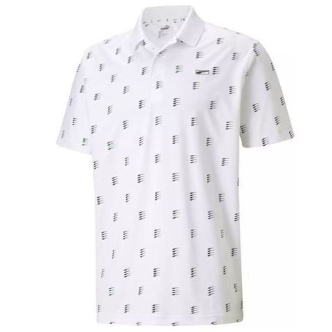 Áo golf nam tay ngắn 59943301 MATTR Moving Day Polo Bright white | PUMA