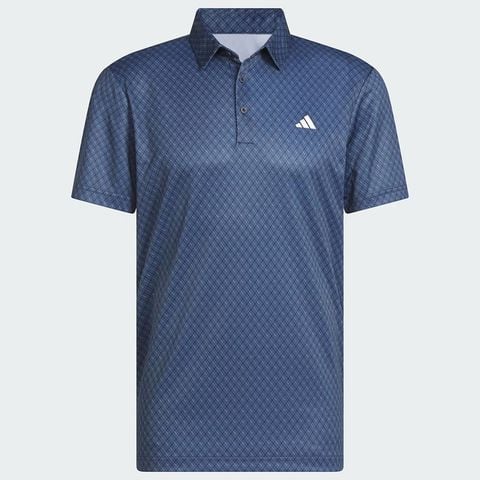 Áo golf nam tay ngắn Core Allover Print Collegiate Navy / White JF8852 | Adidas