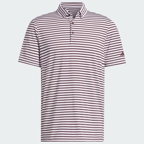 Áo golf nam tay ngắn Ultimate365 Stripe Polo White / Aurora Ruby JF4890 | Adidas