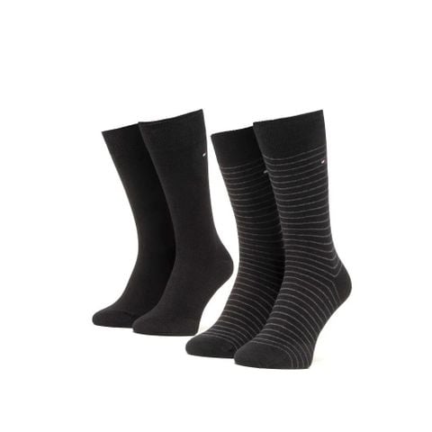 Tommy Hilfiger - Bộ 2 đôi vớ cổ cao nam TH Men's Small Stripe Socks