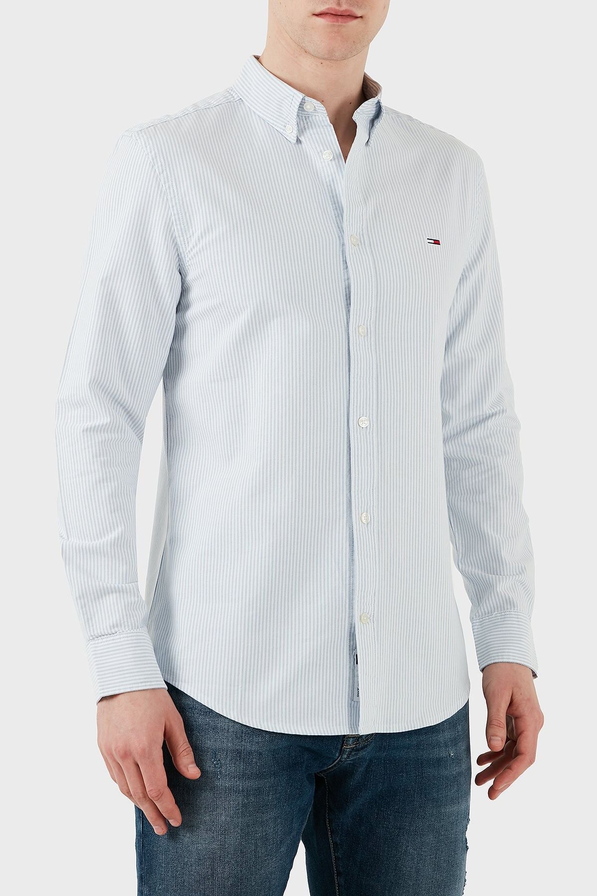 Tommy Hilfiger - Áo sơ mi tay dài nam TH Slim Stape Oxford Shirt