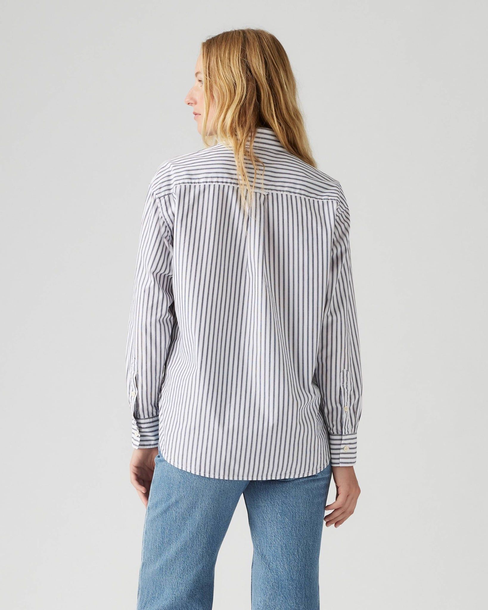 Levi's - Áo sơ mi tay dài nữ Harlie Boyfriend Shirt - Blue