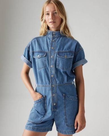 Levi's - Áo liền quần nữ Short Sleeve Surplus Romper