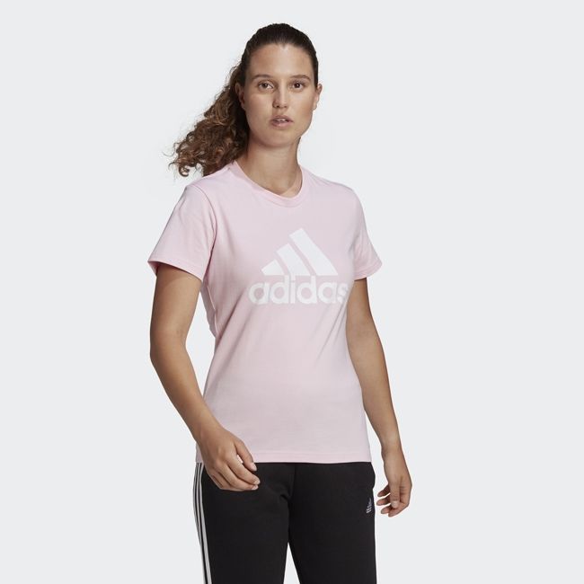 adidas - Áo tay ngắn Nữ Essentials Logo Tee - Pink T-Shirt (Short Sleeve)