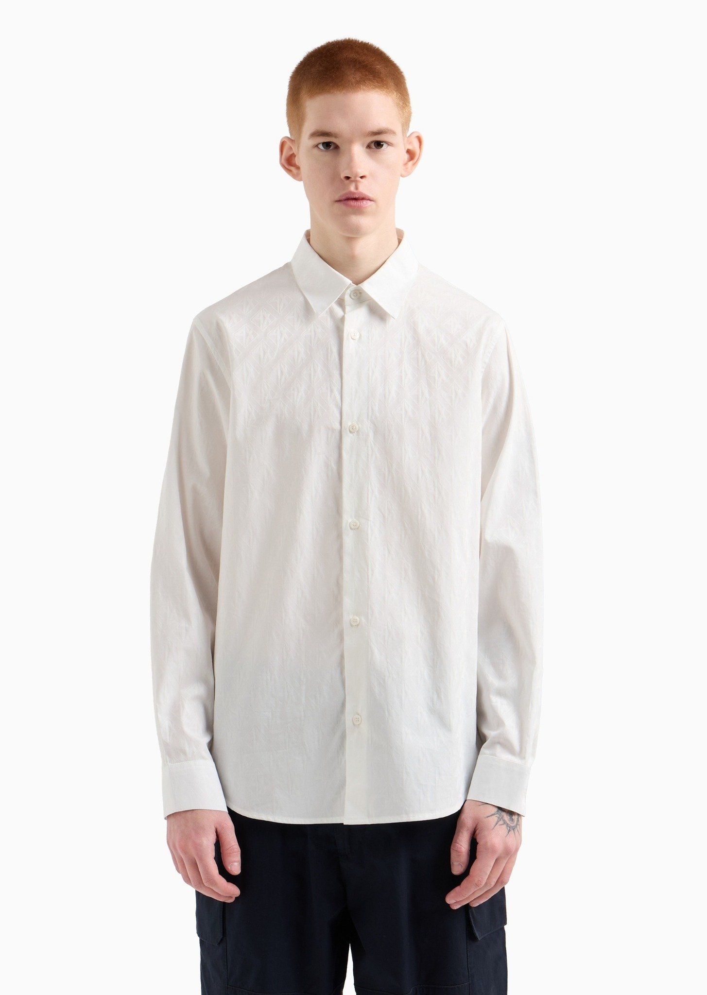 Armani Exchange - Áo sơ mi tay dài nam Premium Men's Light Shirt