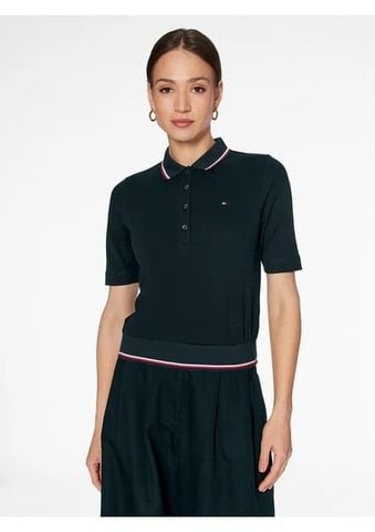 Tommy Hilfiger - Áo polo tay ngắn nữ Regular TH Premium Polo