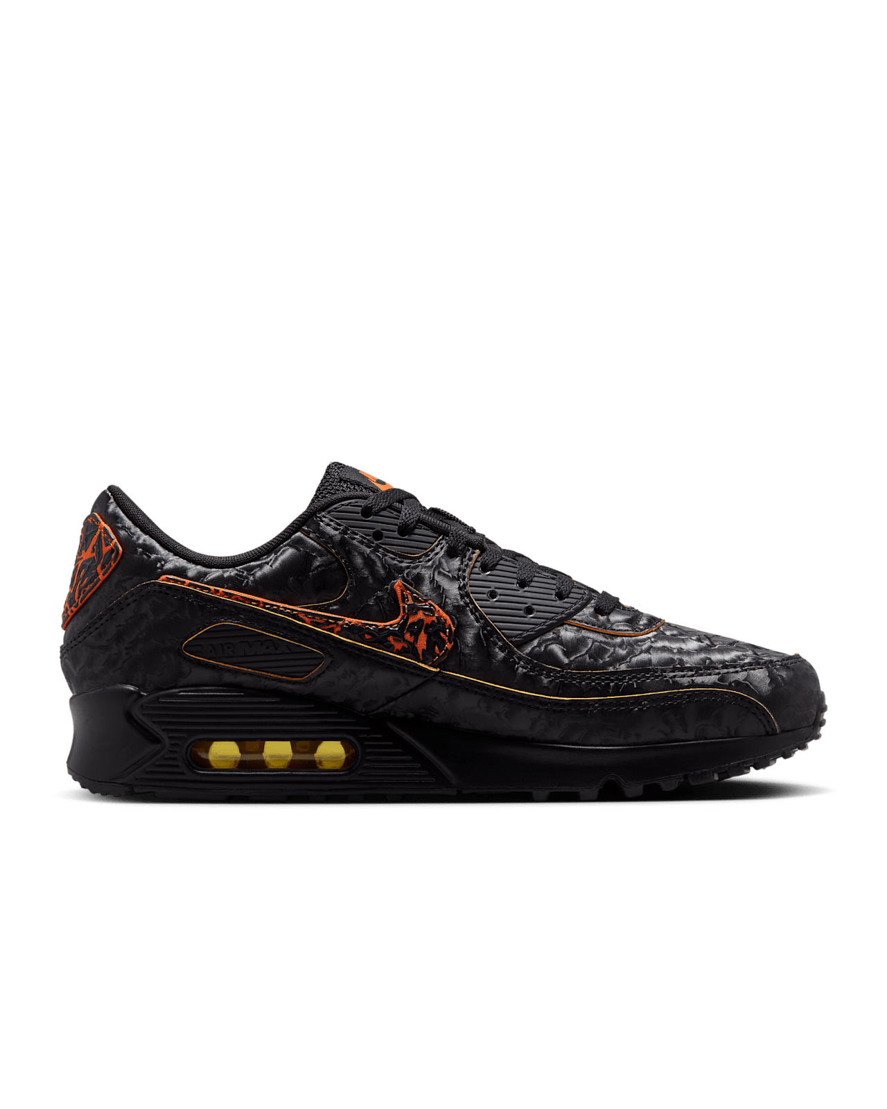 Nike Giày thời trang thể thao Nam Air Max 90 Black and Magma Orange