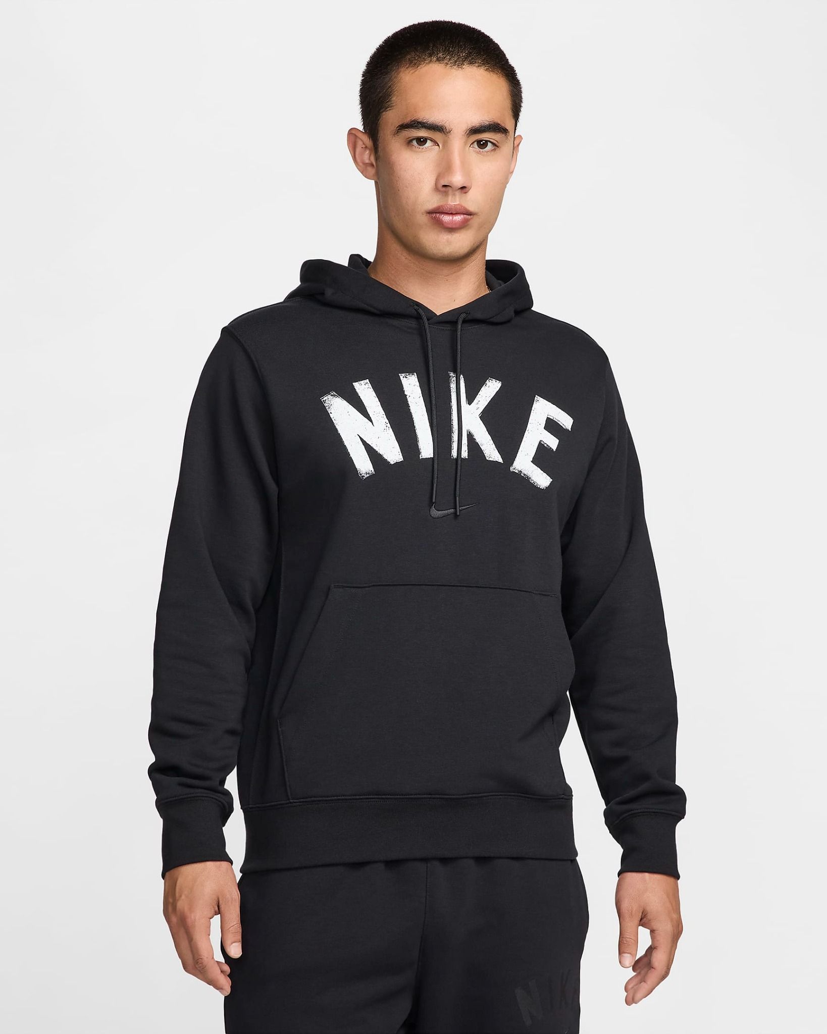 Nike - Áo khoác có mũ trùm đầu tập luyện Nam Swoosh Men's Dri-FIT French Terry Fitness Pullover Hoodie