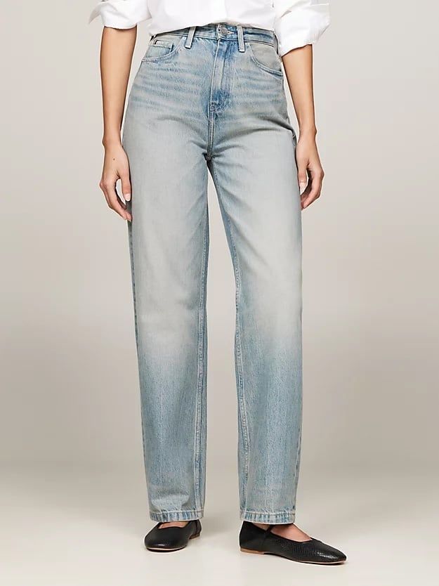 Tommy Hilfiger - Quần jeans ống đứng nữ High Rise Relaxed Straight Leg Jeans