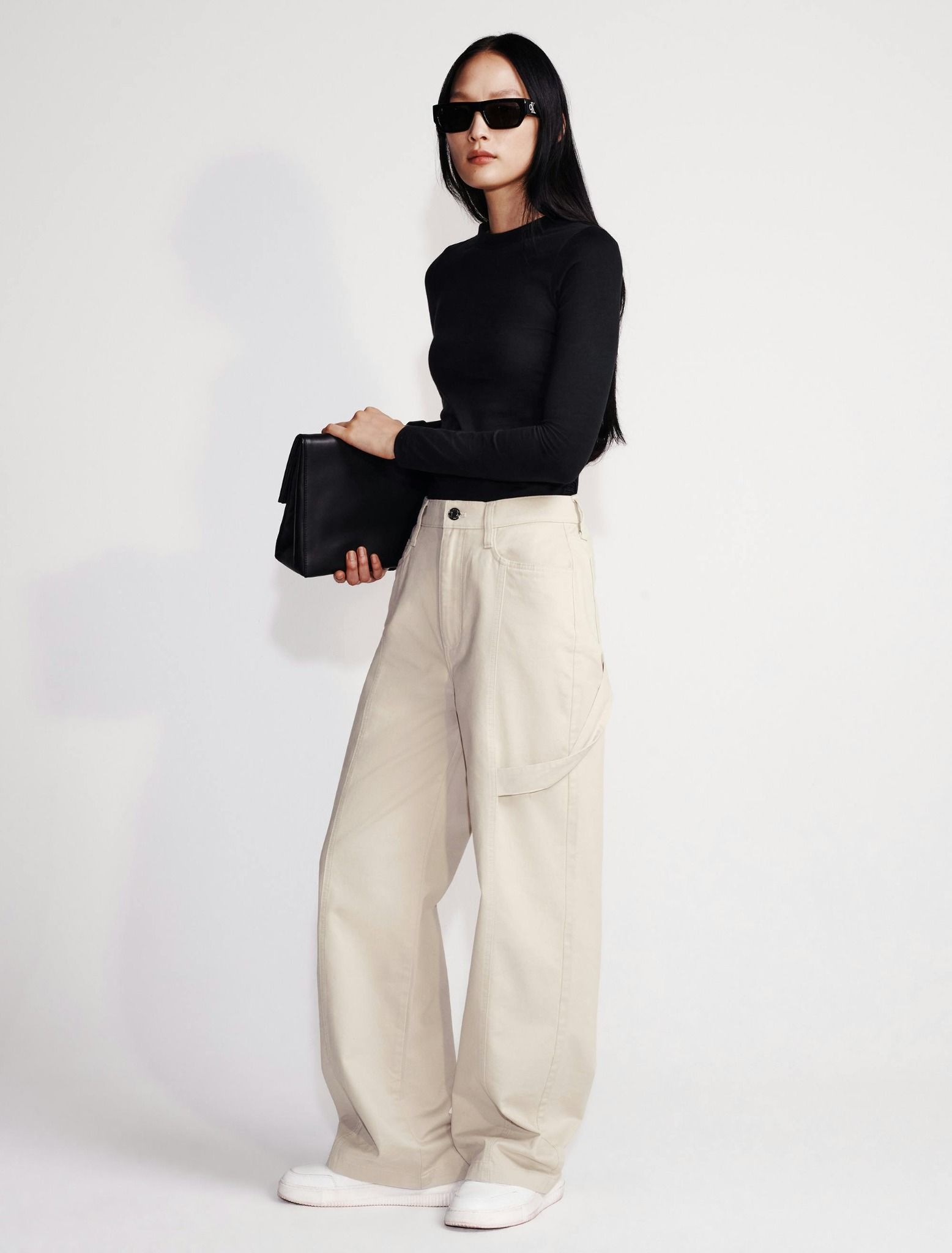 Calvin Klein - Quần dài CK nữ Wide Leg Cargo Pants