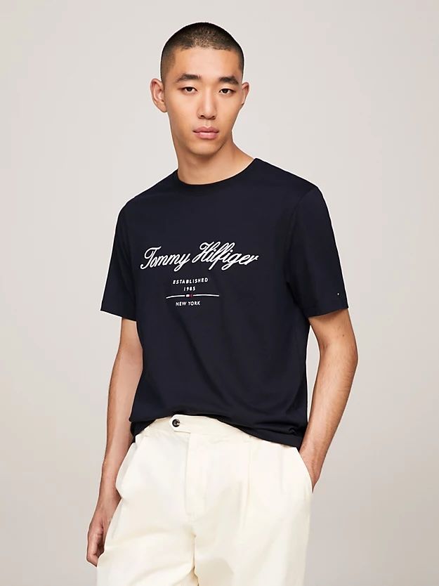 Tommy Hilfiger - Áo tay ngắn nam Embroidery Logo T-Shirt