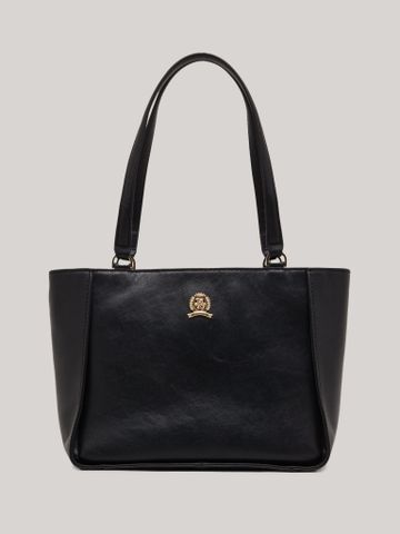 Tommy Hilfiger - Túi xách nữ Crest Plaque Leather Tote Bag