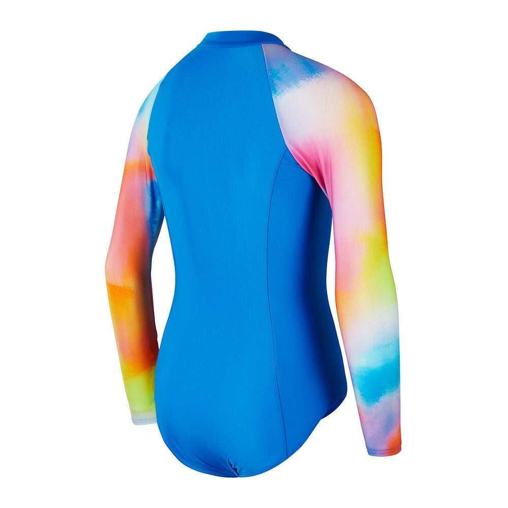 Speedo - Đồ bơi bé gái Girls Long Sleeve One Piece - Punch Blue