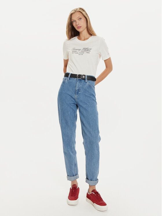 Tommy Hilfiger - Áo thun tay ngắn nữ Regular Script Graphic Tee
