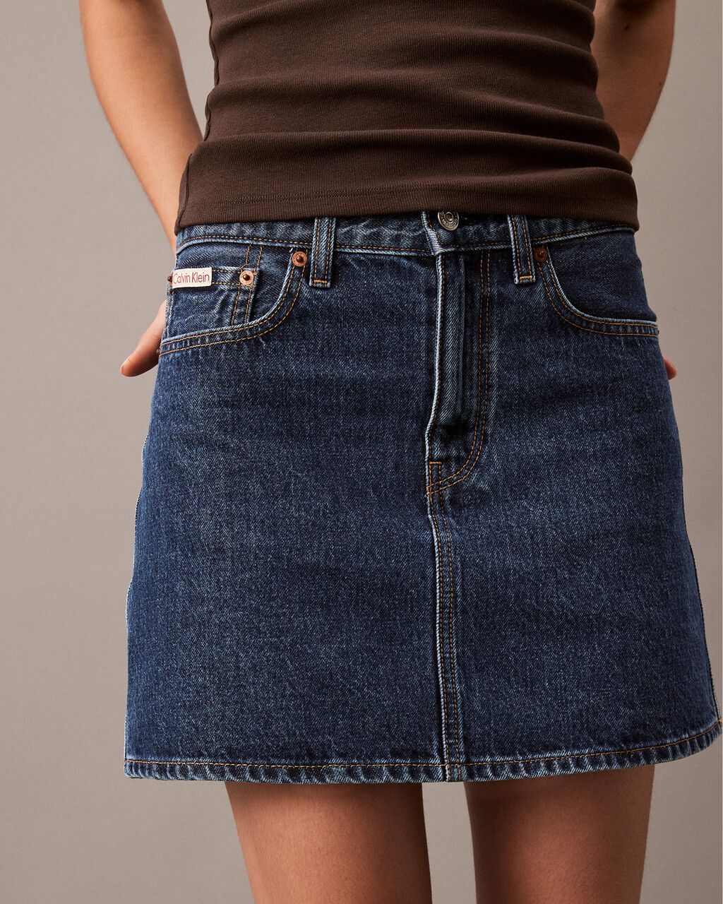 Calvin Klein - Váy jean CK nữ High Rise Denim Mini Skirt