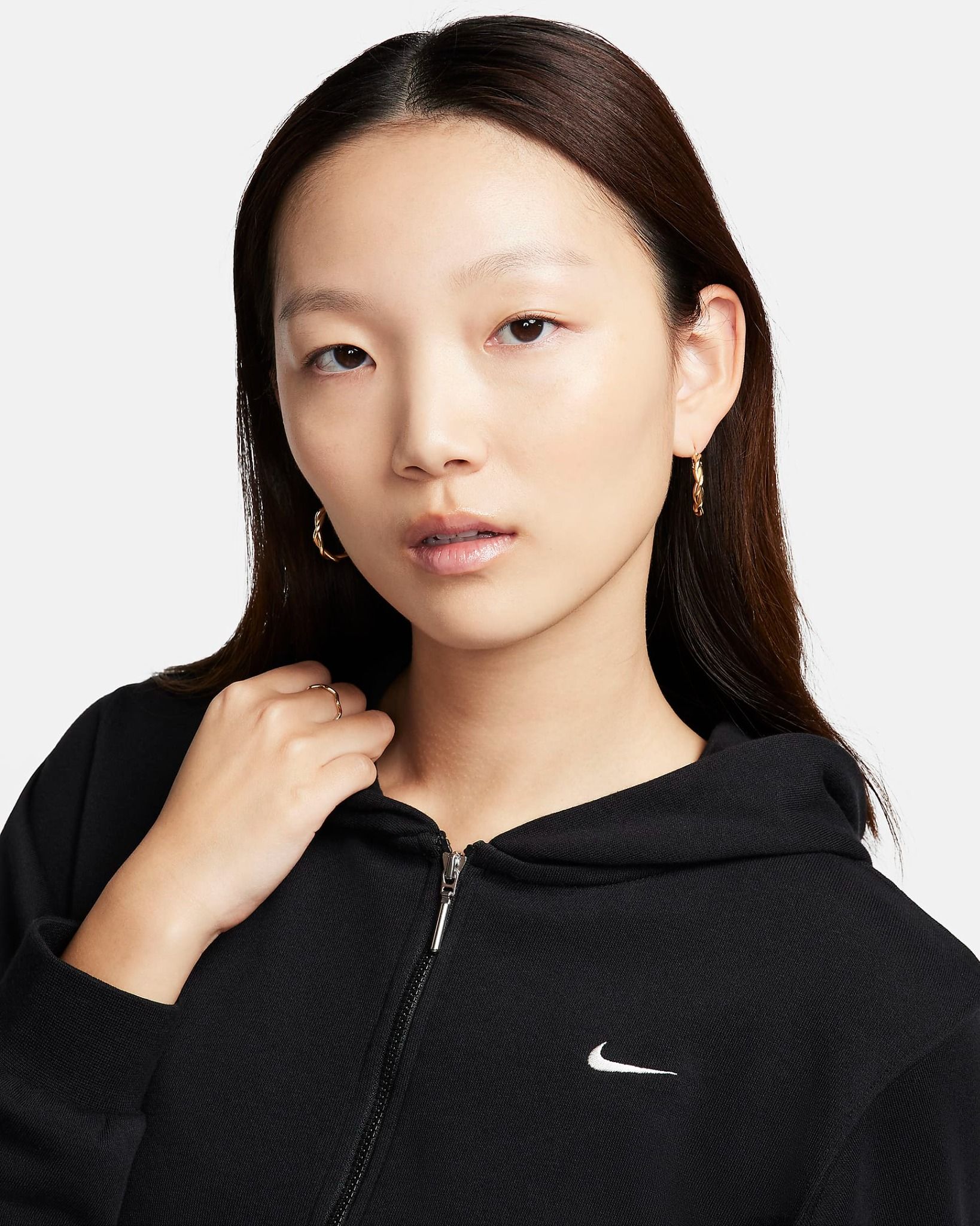 Nike - Áo khoác thời trang Nữ Chill Terry Women's Loose Full-Zip French Terry Hoodie