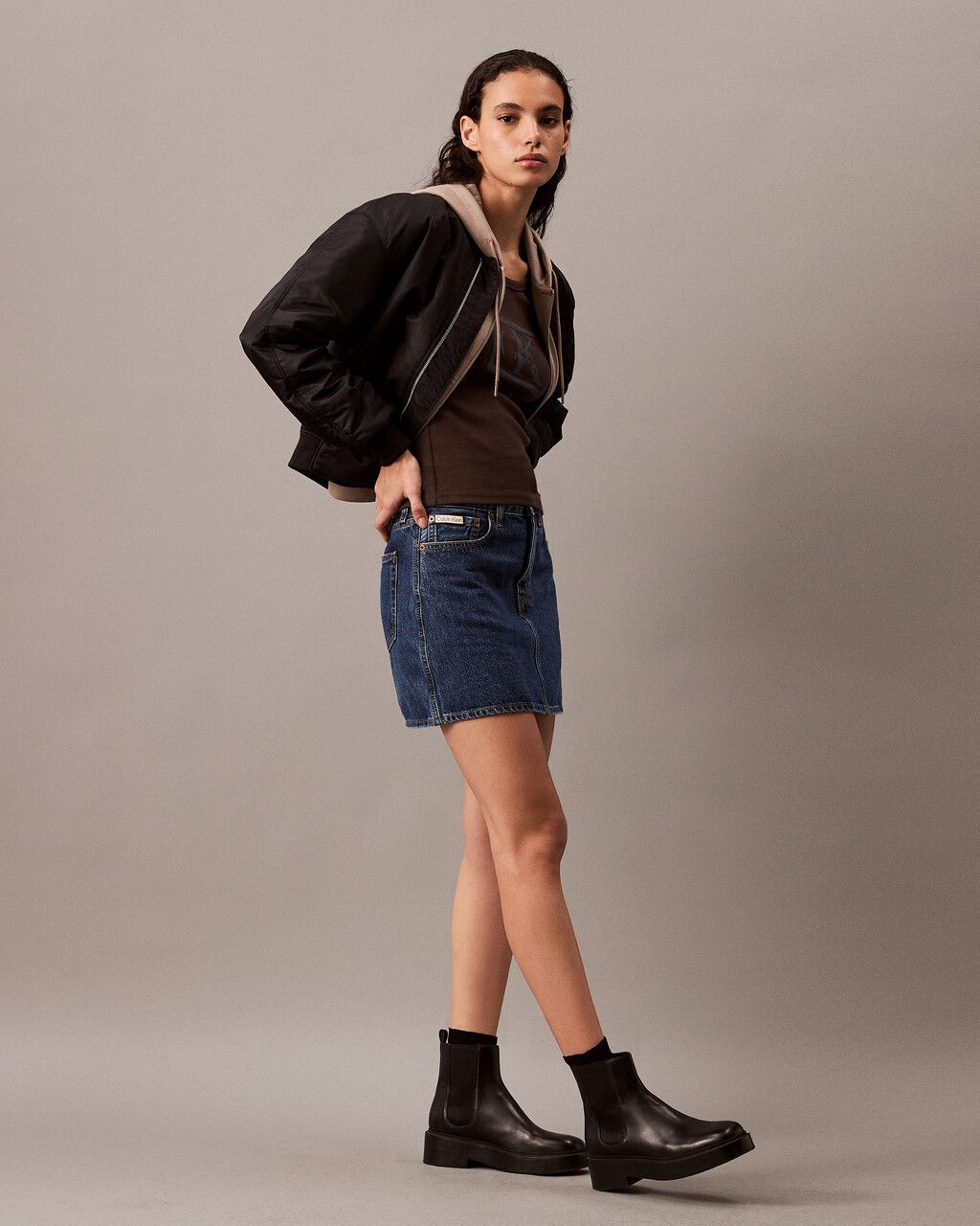 Calvin Klein - Váy jean CK nữ High Rise Denim Mini Skirt