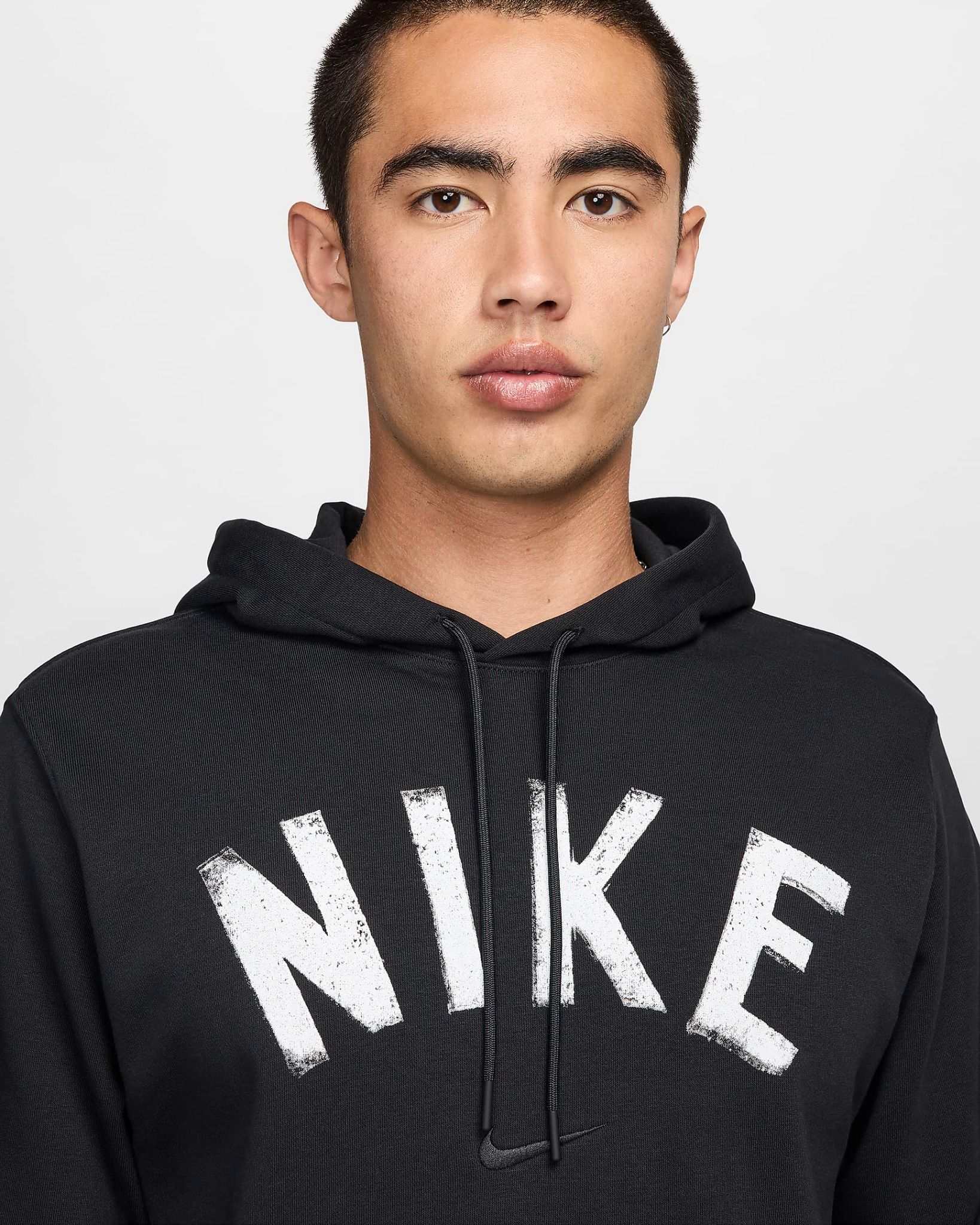 Nike - Áo khoác có mũ trùm đầu tập luyện Nam Swoosh Men's Dri-FIT French Terry Fitness Pullover Hoodie