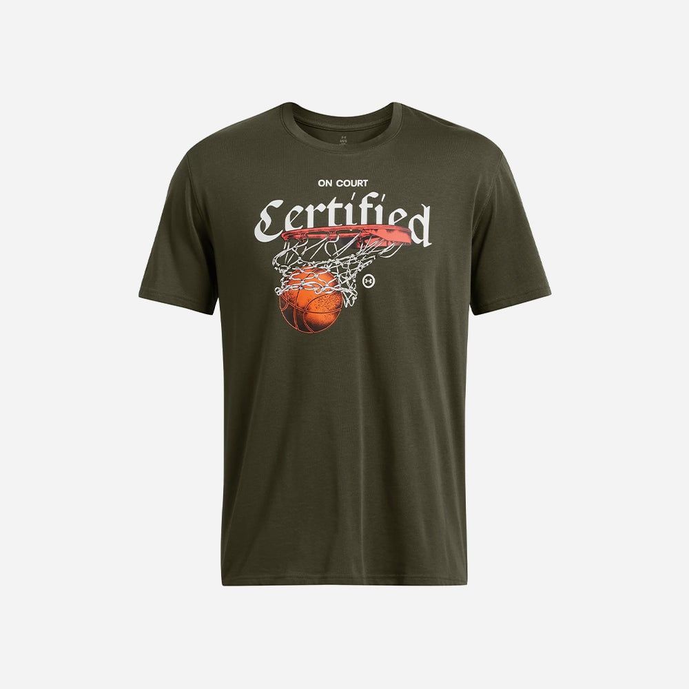 Under Armour - Áo thun tay ngắn nam Hoops Certified Basketball Tee