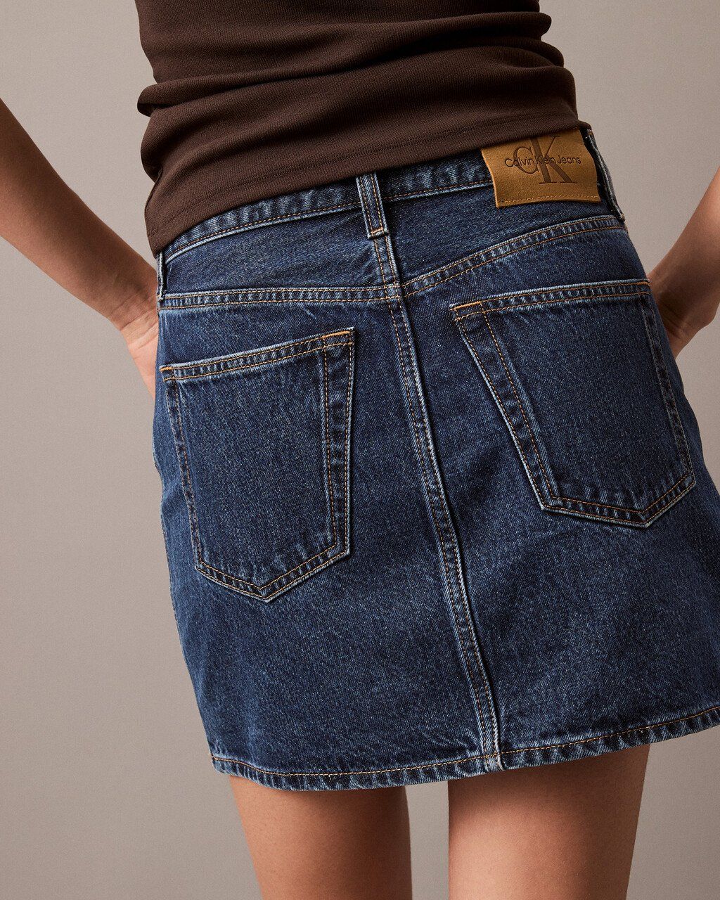 Calvin Klein - Váy jean CK nữ High Rise Denim Mini Skirt