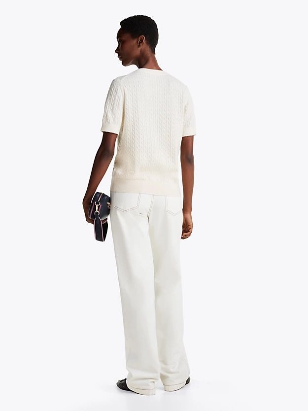 Tommy Hilfiger - Áo khoác len tay ngắn nữ Wool Blend Short Sleeve Cardigan