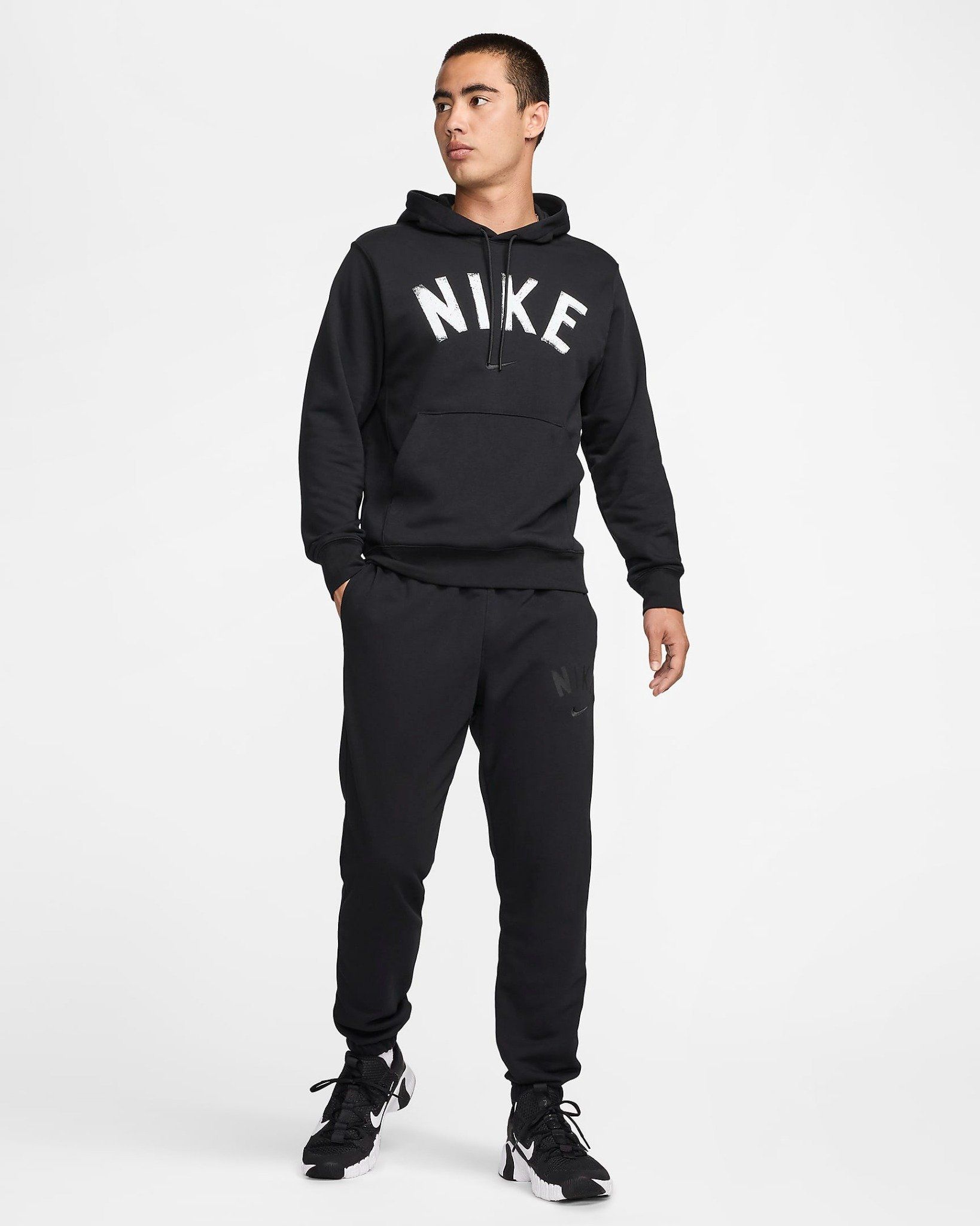 Nike - Áo khoác có mũ trùm đầu tập luyện Nam Swoosh Men's Dri-FIT French Terry Fitness Pullover Hoodie