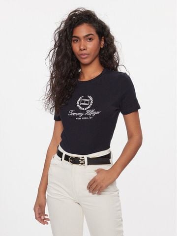 Tommy Hilfiger - Áo thun tay ngắn nữ Women's Navy Blue T-shirt Tom Tailor