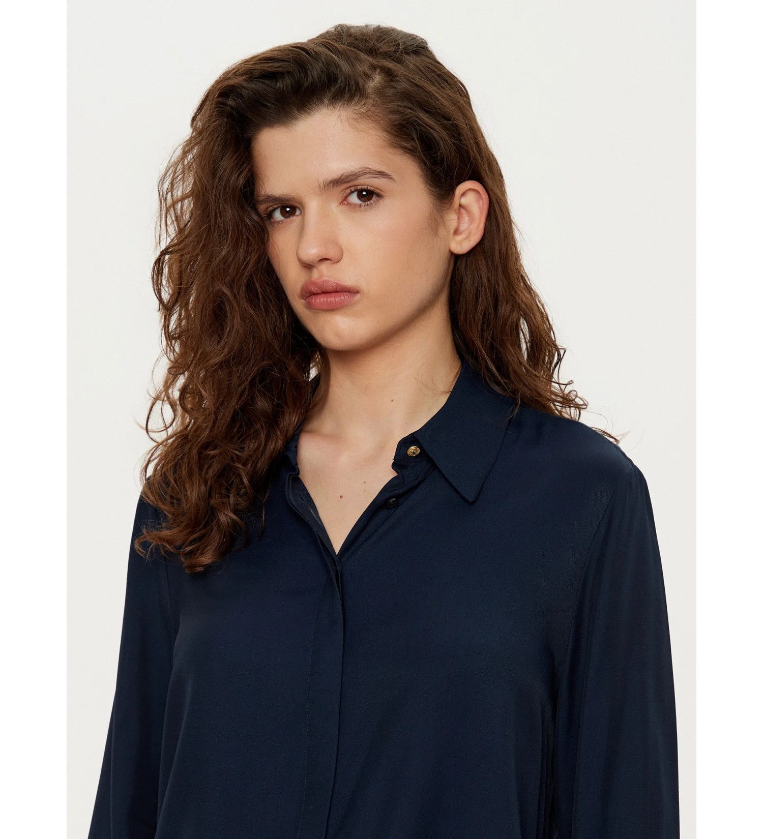 Tommy Hilfiger - Áo sơ mi tay dài nữ Concealed Placket Relaxed Shirt
