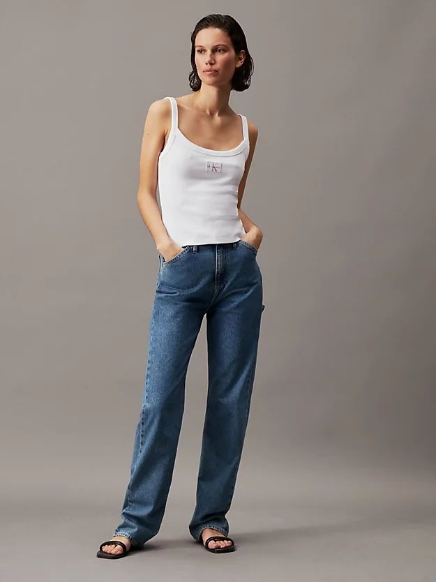 Calvin Klein - Áo ba lỗ CK nữ Ribbed Cotton Tank Top